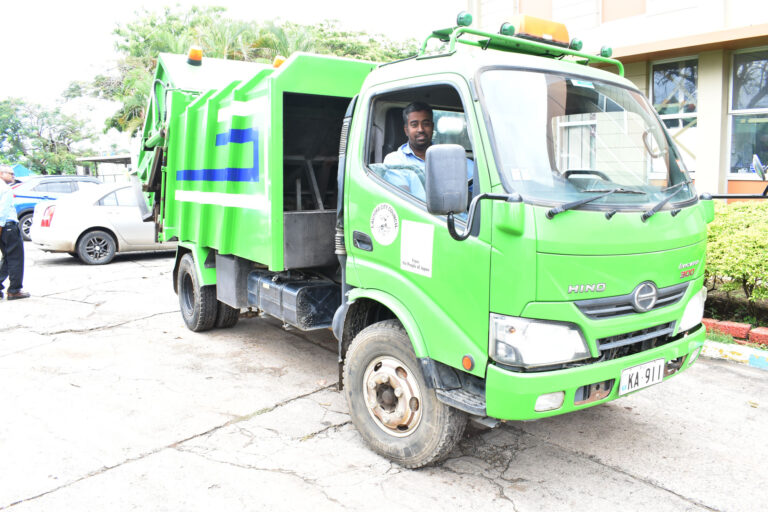 Garbage Truck that was donated by the Embassy of Japan in 2019
