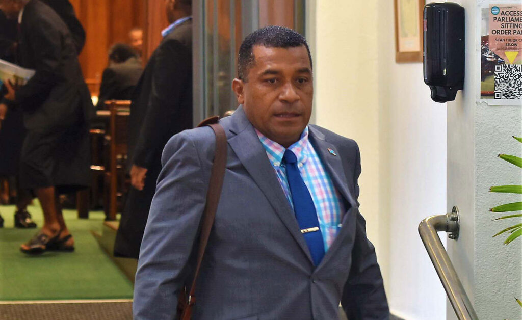 Minister for Housing and Local Government Maciu Nalunisa during a break in Parliament.